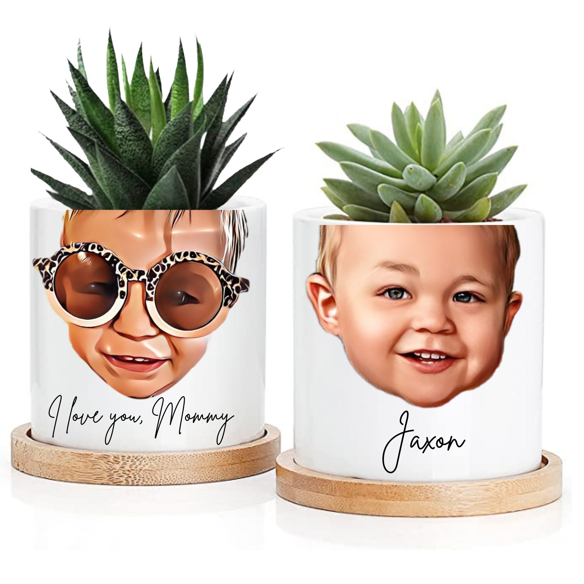 Personalized cartoon character plant pot