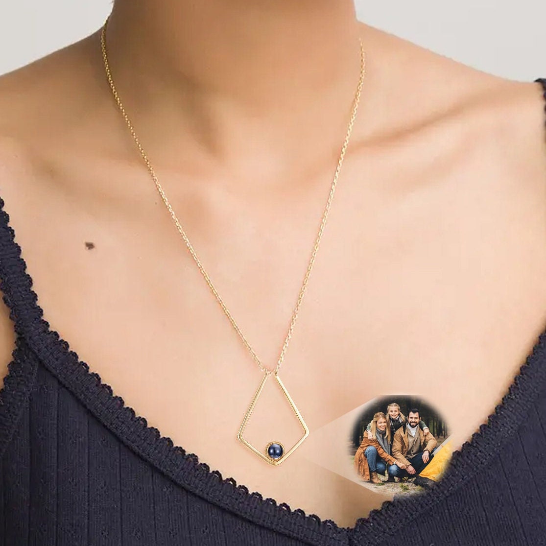 Personalized Picture Projection Necklace 