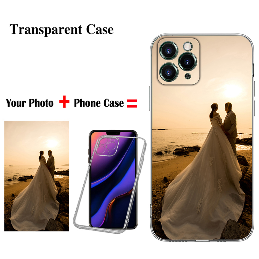 Custom Phone Transparent Case For iPhone 13 12 Mini 11 Pro Max SE 2020 8 7 6 5 Plus Customized For iPhone X XR XS Max Cover Photo