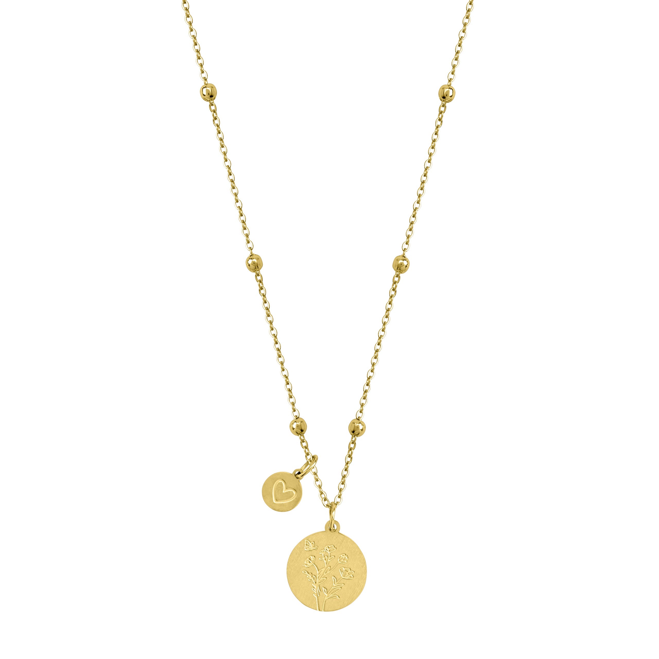 Personalized Birthday Flower Necklace