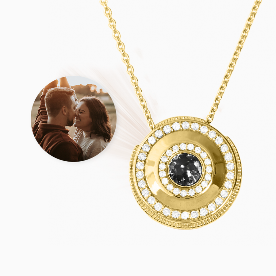 Personalized Halo Photo Necklace