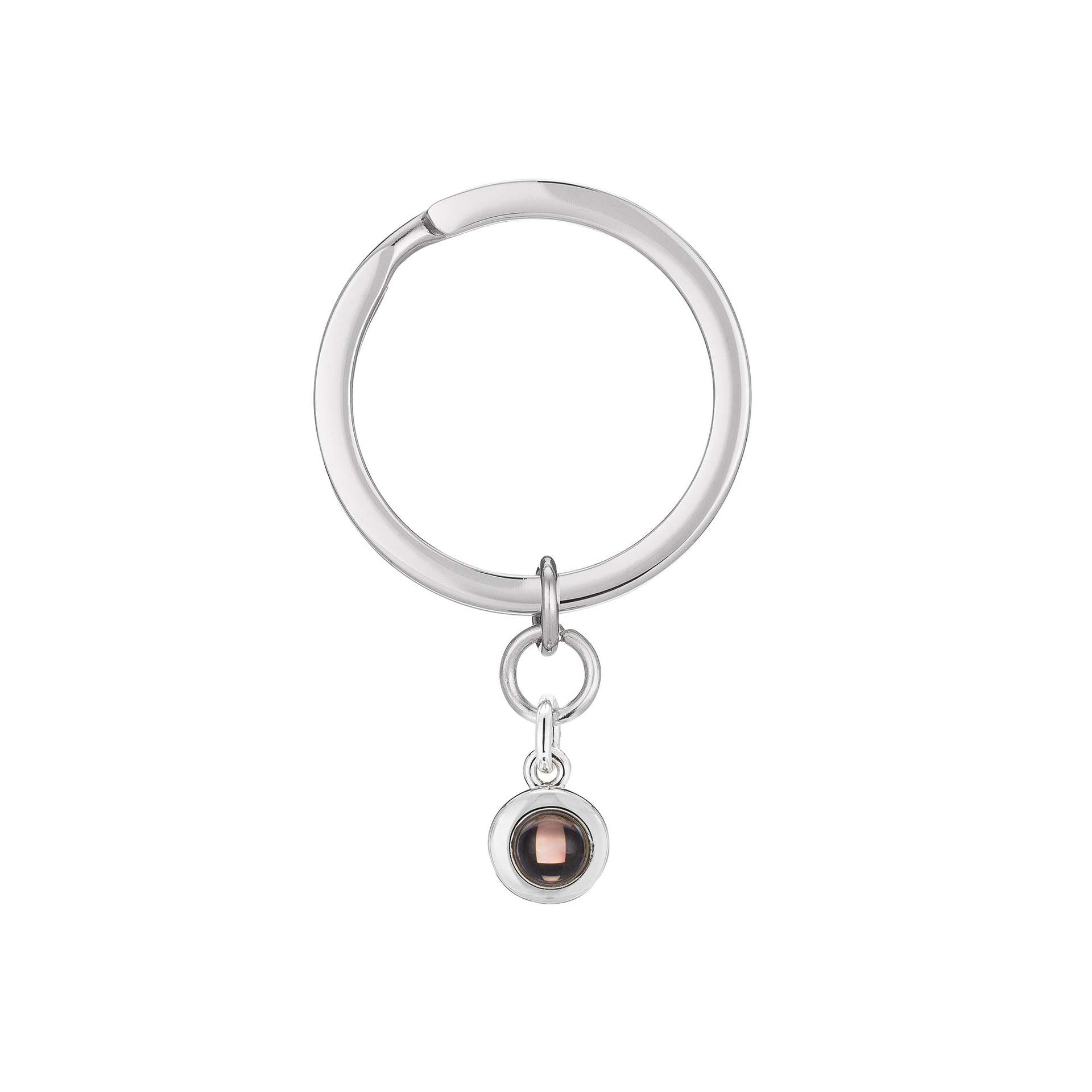 Personalized photo custom Peach Heart Key chain