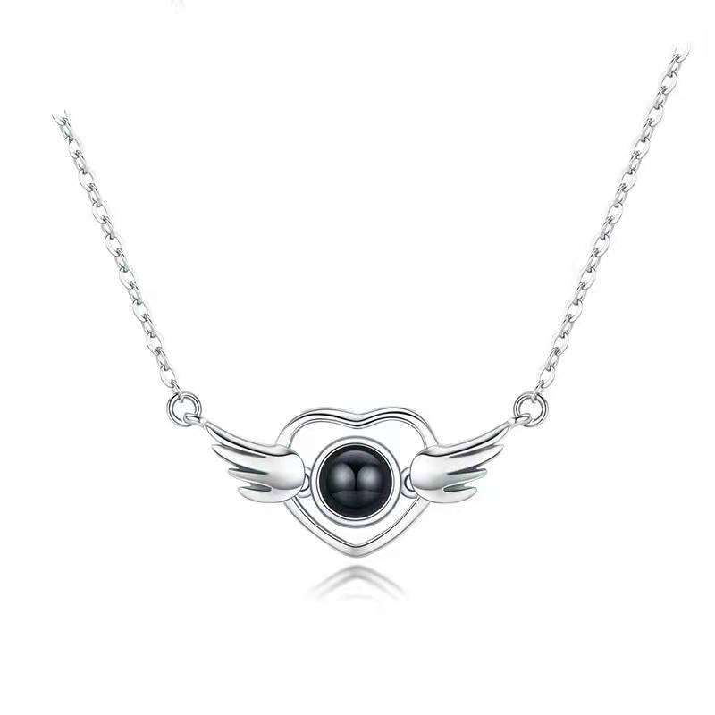 Personalized Customized  Angel wings Necklace
