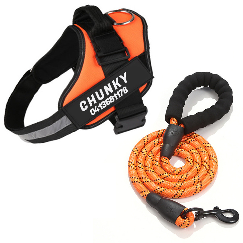 CustomizingBox Personalized Reflective Breathable Adjustable Pet Harness