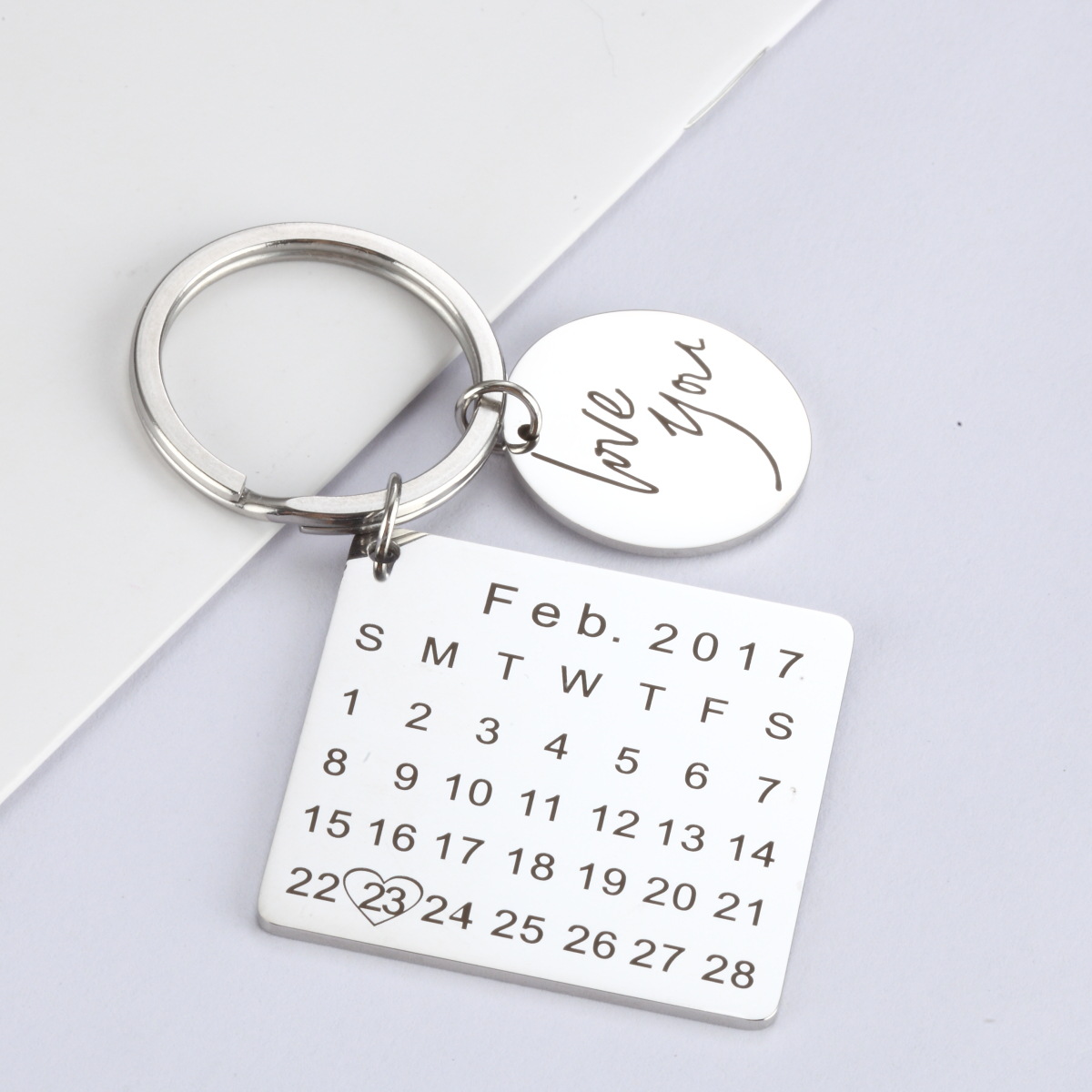  Personalized calendar Keychain 