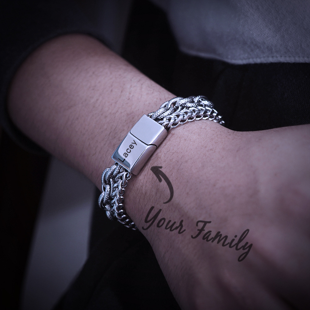 Personalized rock style men's Bracelet