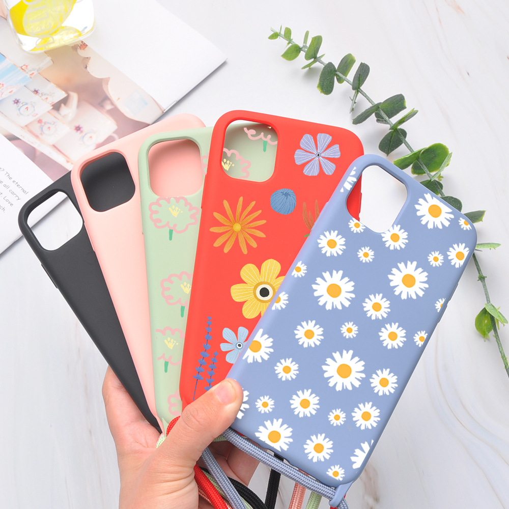 Personalized silicone lanyard cell phone case