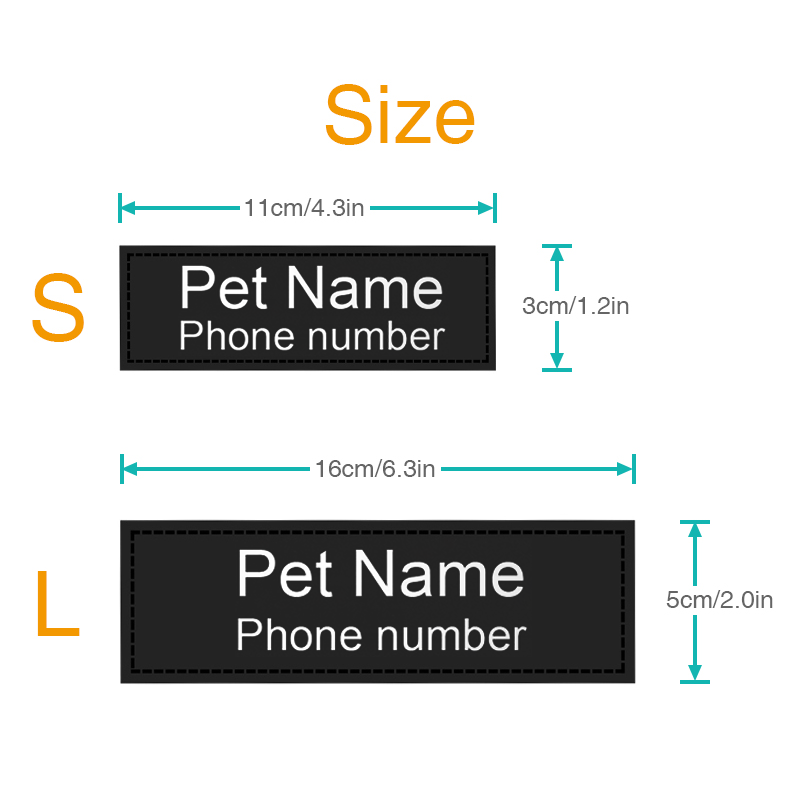 ID Velcro Tags for Personalized Dog Harness
