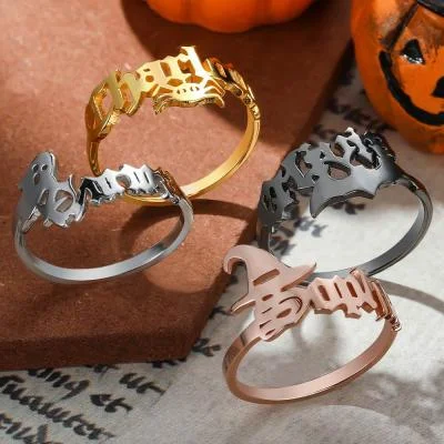 Personalized Halloween Name Ring