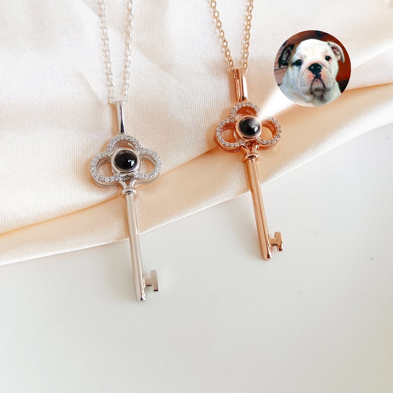 Personalized Key Projection Necklace