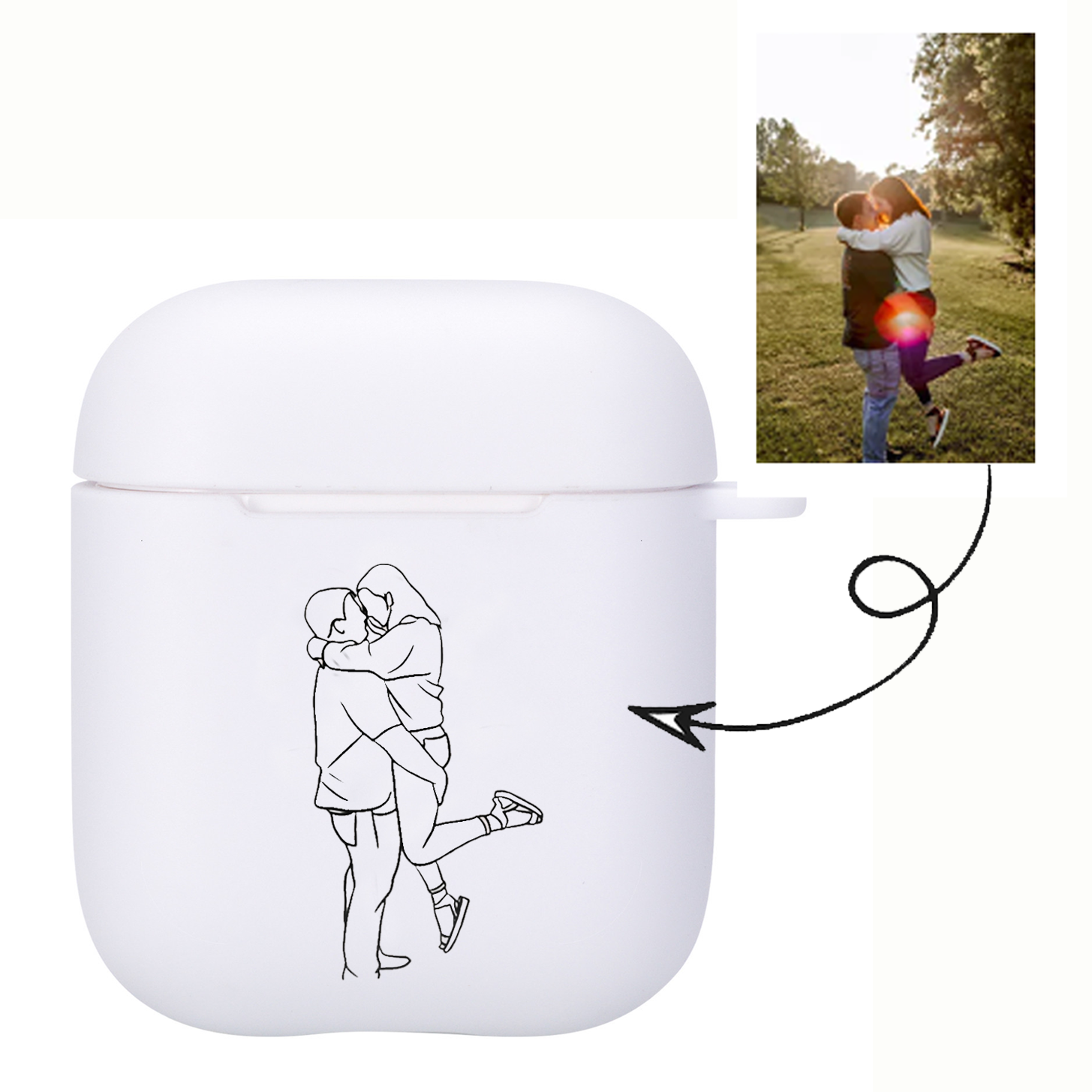 Personalized Line Art Airpod Case（soft case）
