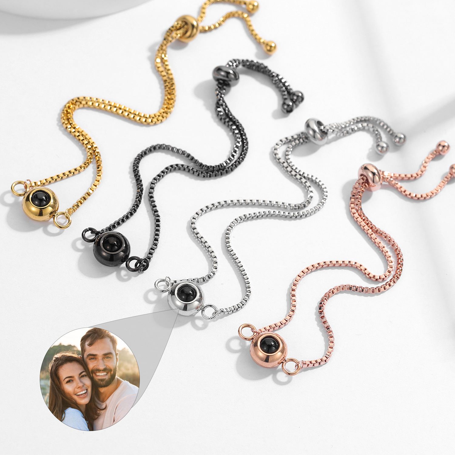 Personalized Couple Projection Bracelet