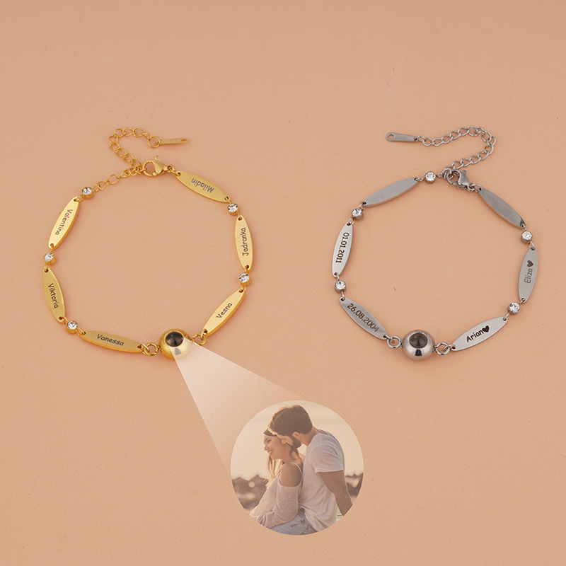 Personalized Lettering Custom Projection Bracelet