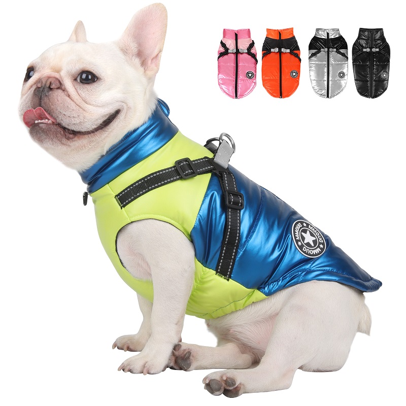 Contrast Color Winter Waterproof Clothing Warm Clothing For Dogs
