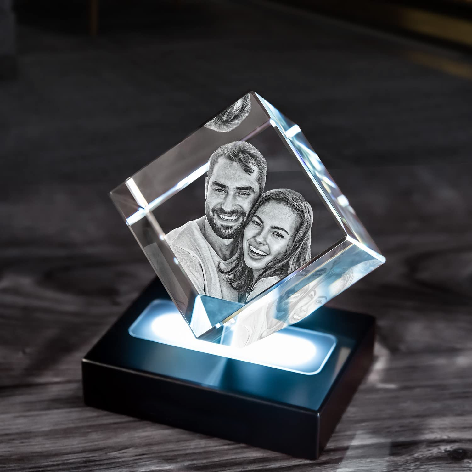 Personalized 2D/3D Photo Cube Crystal Lamp