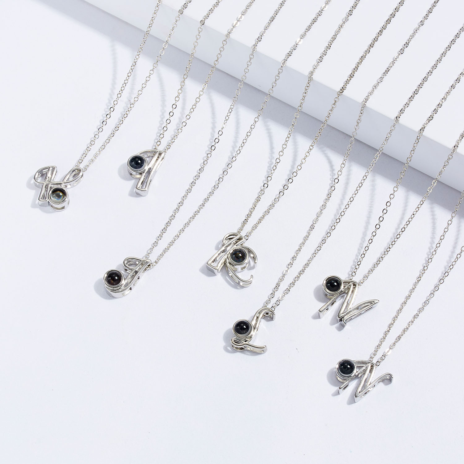 Personalized Alphabet Photo Projection Necklace