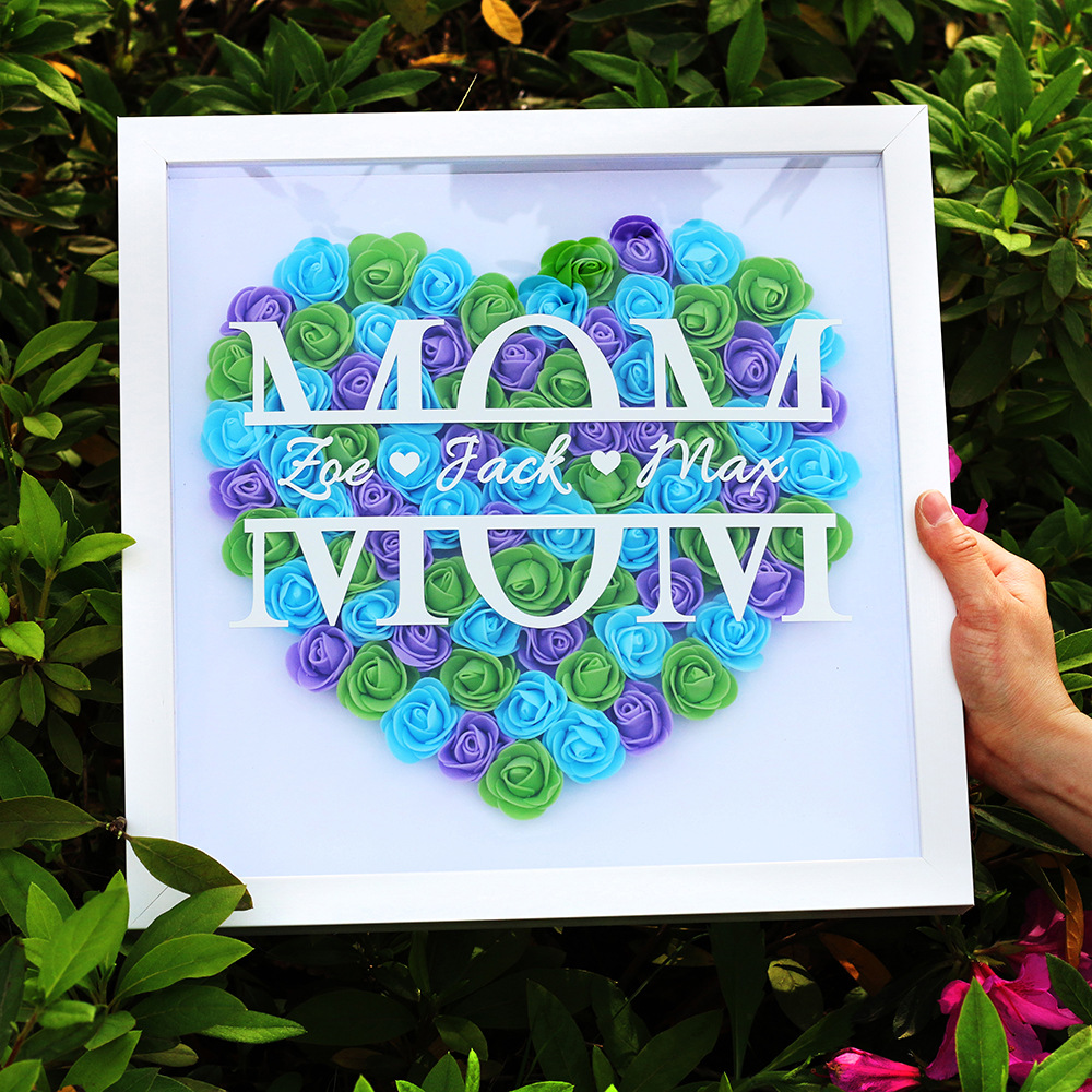 Personalized Name Heart Flower Box