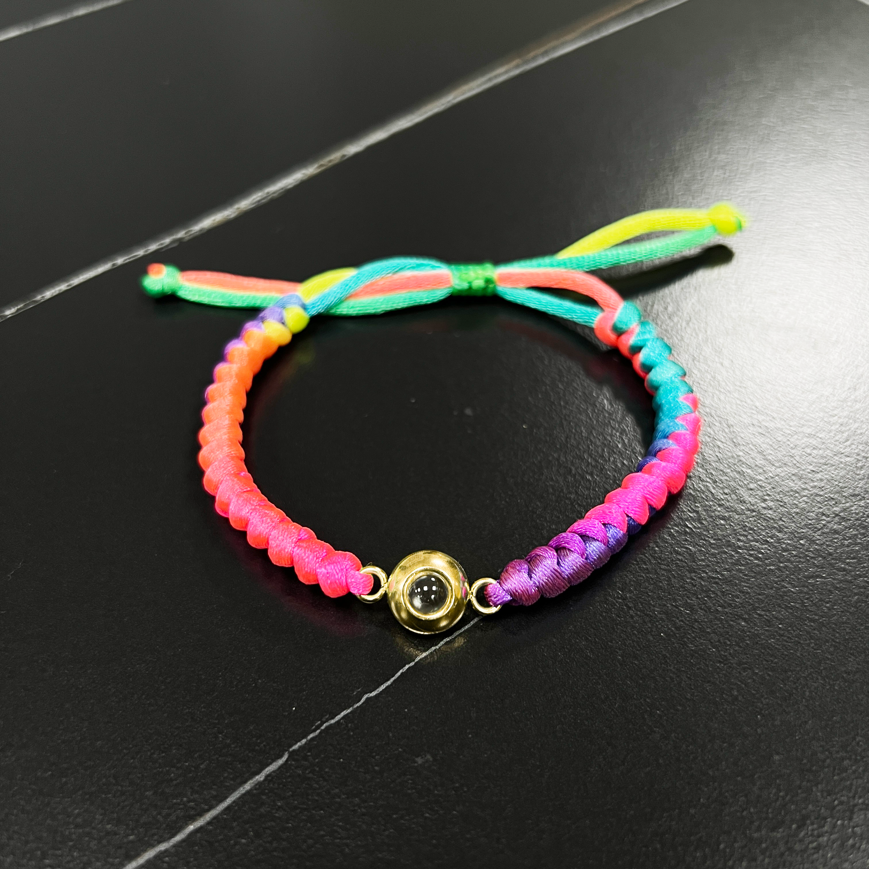 Personalized Snake Knot Braided Rope Projection Bracelet