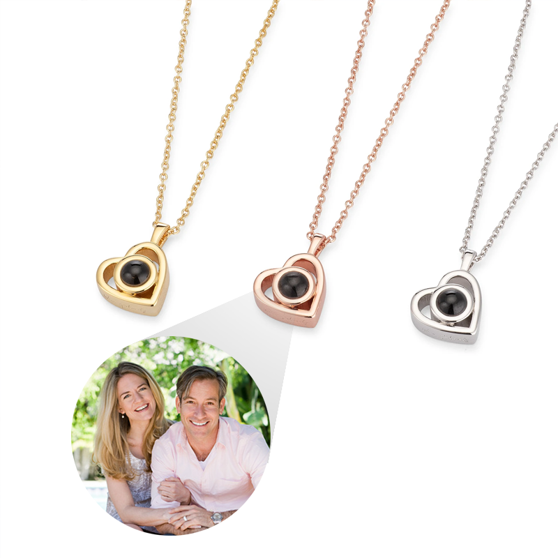 Personalized Heart Photo Necklace