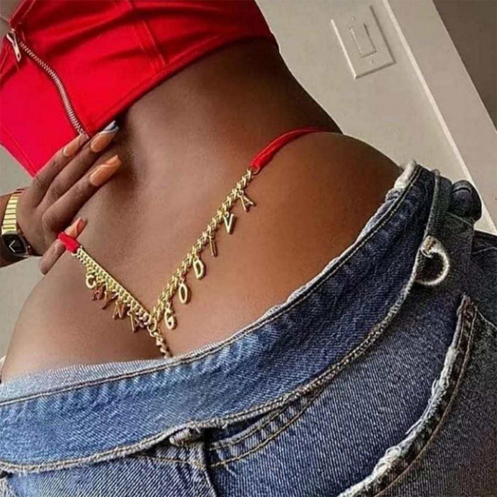 Personalized Cuban Chain Custom Name Thongs