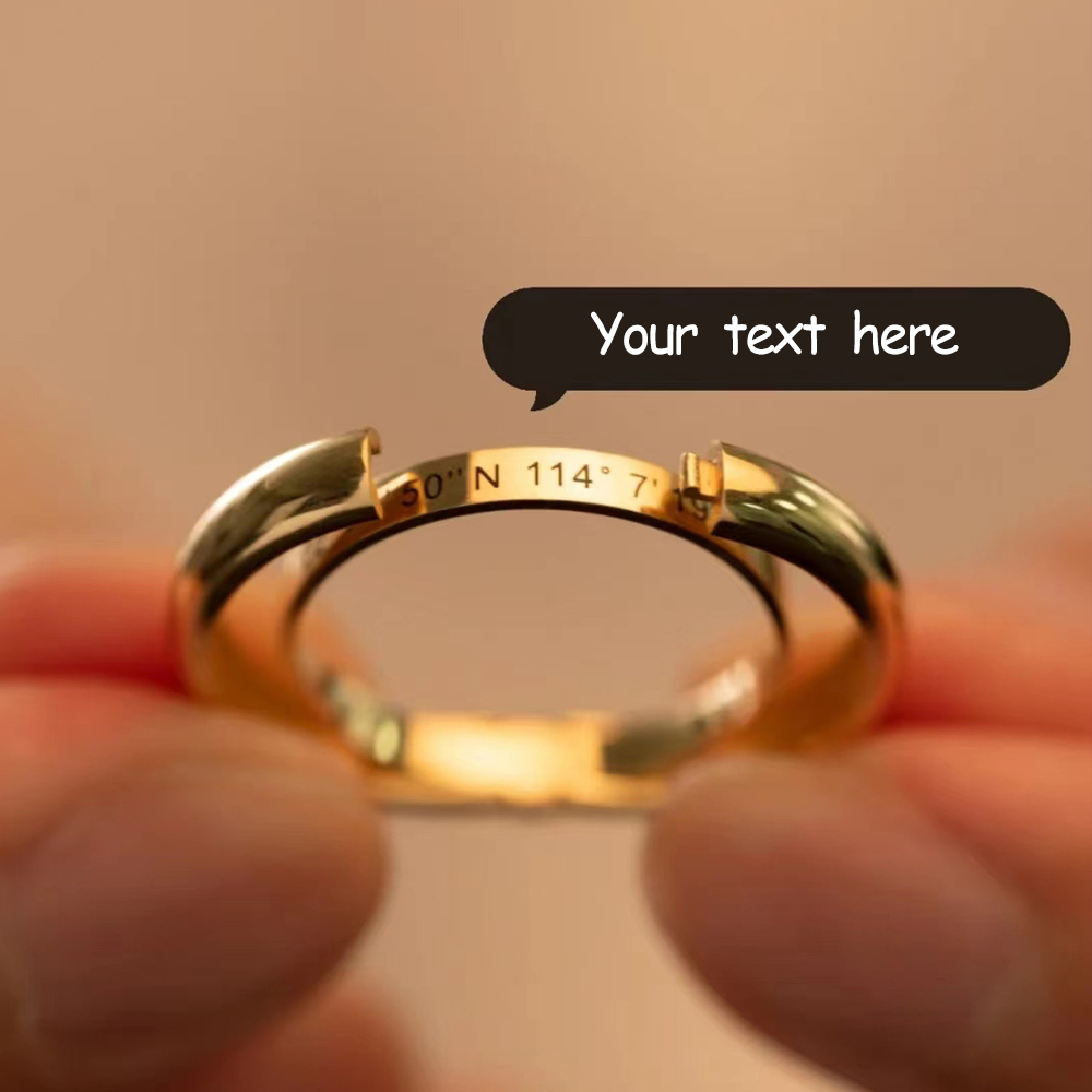 Personalized Hidden Text Ring