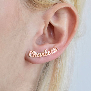 CustomizingBox Personalized Name Stud Earrings
