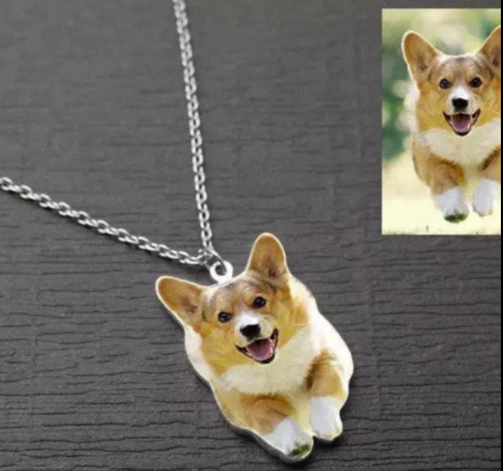 Personalized Photo Color Print Necklace