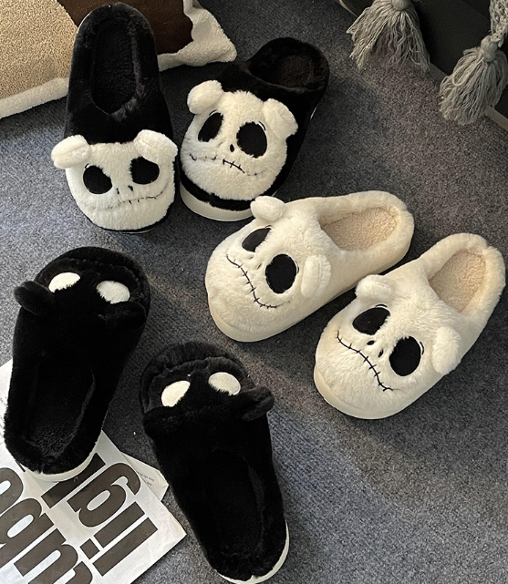 Quirky fuzzy slippers