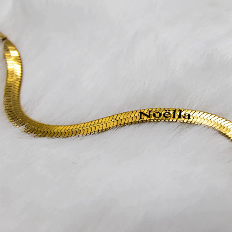 Customized Engraving Name Snake Necklace