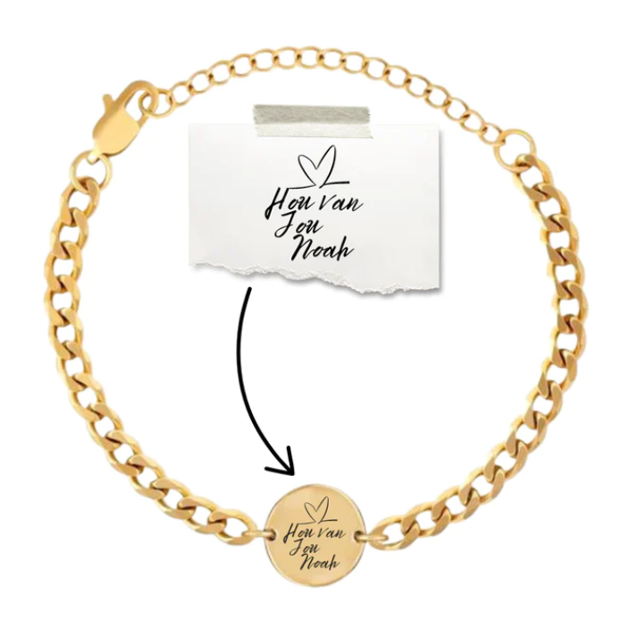 Customized Engraving Pendant Coin Cuba Bracelet