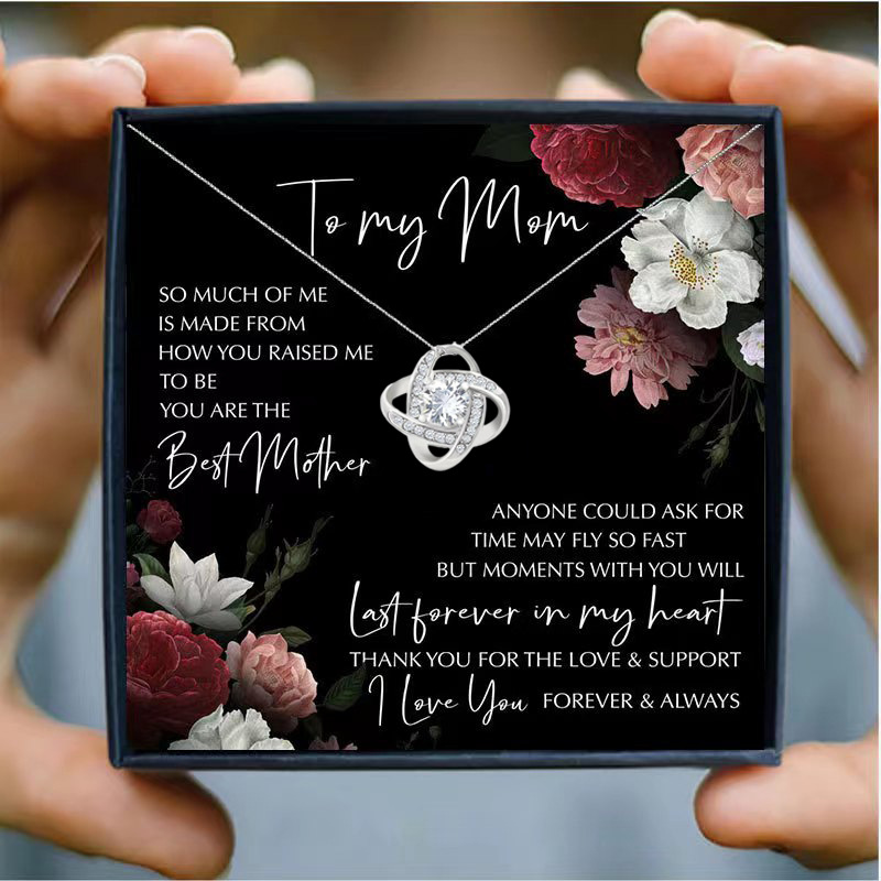 Four-leaf clover necklace gift for Mother
