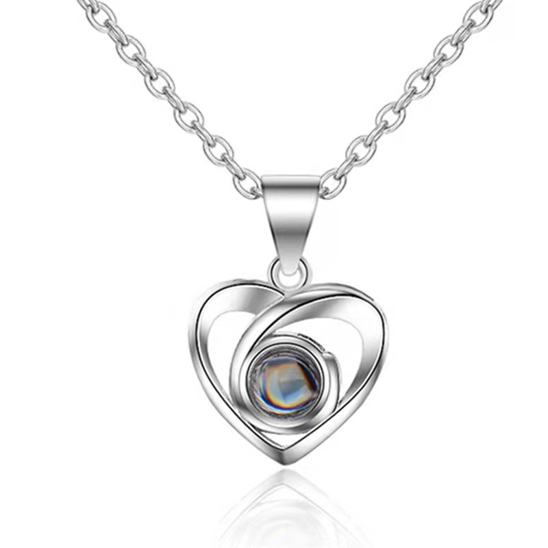 Personalized Photo Custom Heart Necklace
