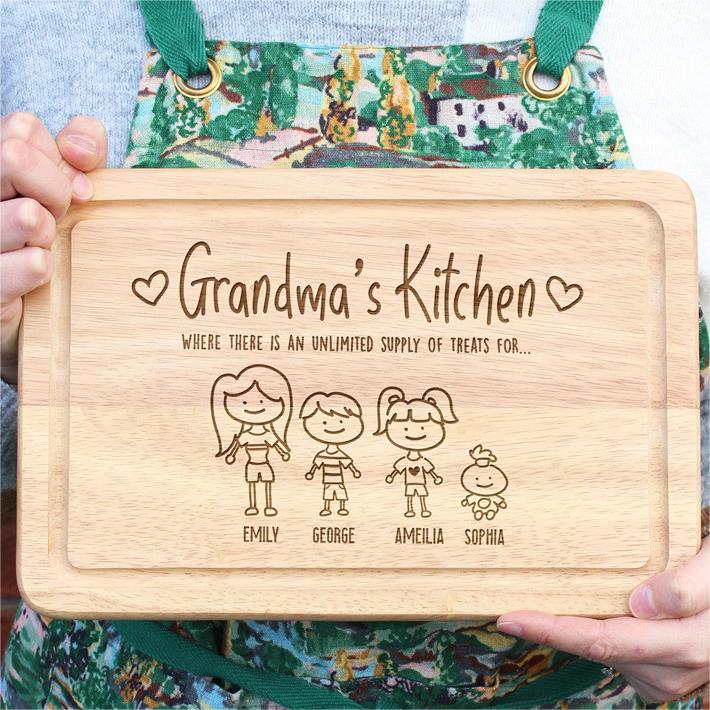 Custom bamboo cutting board for mom's gift