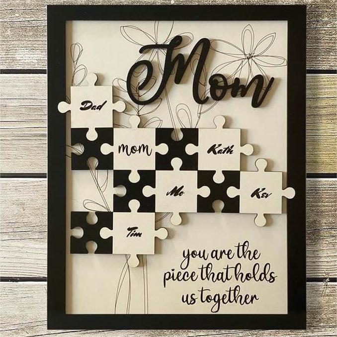 Wooden lettering puzzle