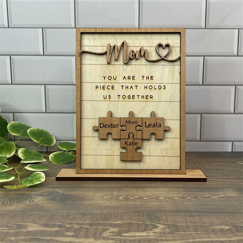 Name carved wooden decoration