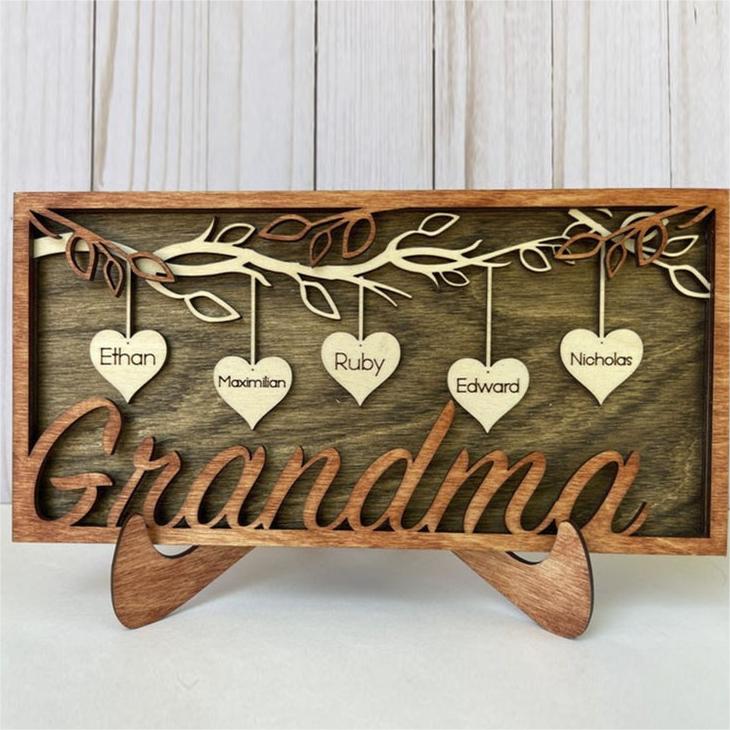 Wooden name ornament