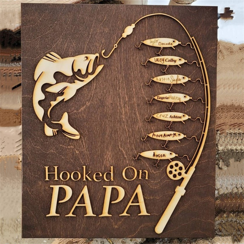 Custom name fishing ornaments