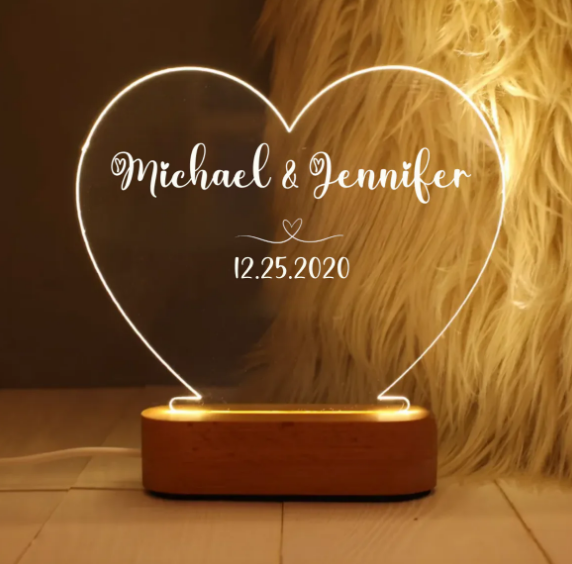 Custom Heart LED Plaque