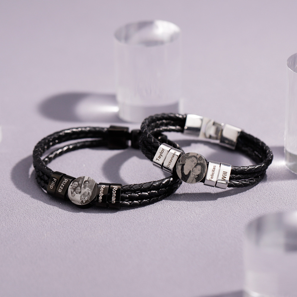 Custom engraved photo bracelet