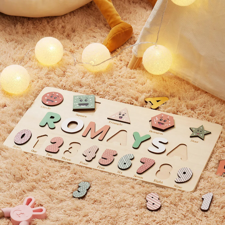 Customized Digit Name Nlightenment Wooden Puzzle