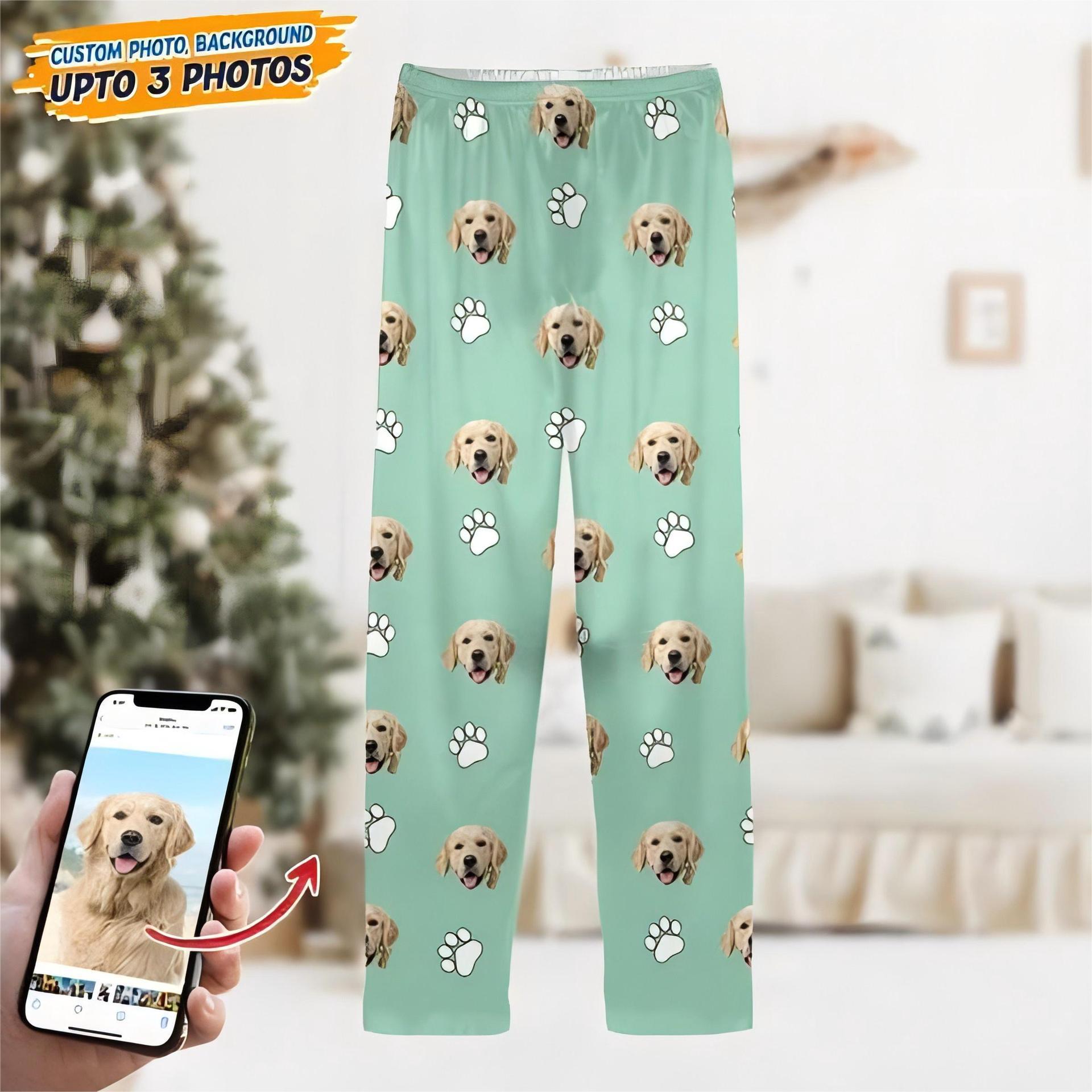 Customized Pet Picture Milk Silk Sleeping Pants