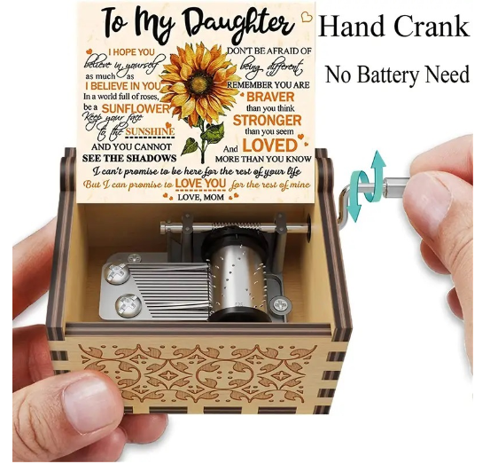 Personalized wooden music box