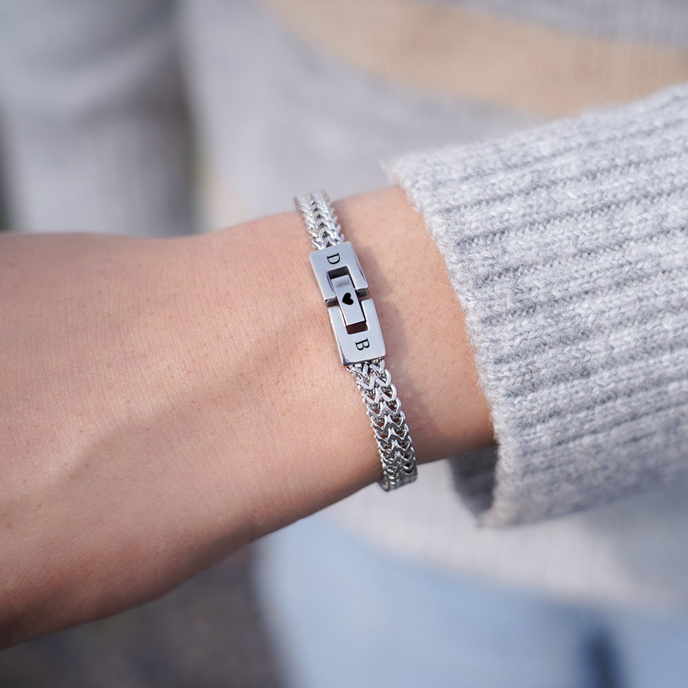 Personalized Engraved Name Stainless Steel Bracelet