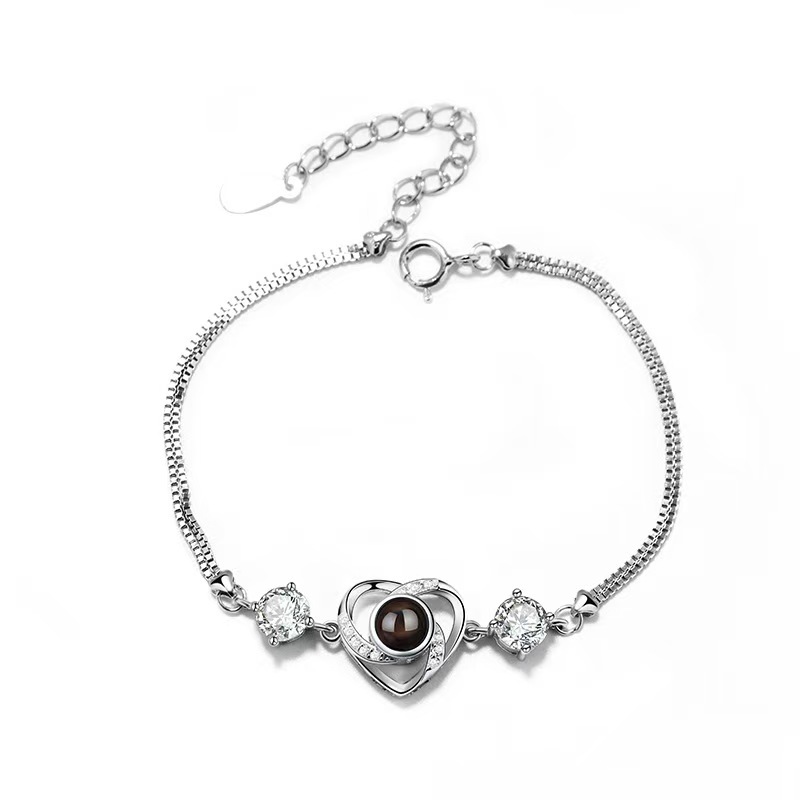 Personalized Heart Photo Projector Bracelet