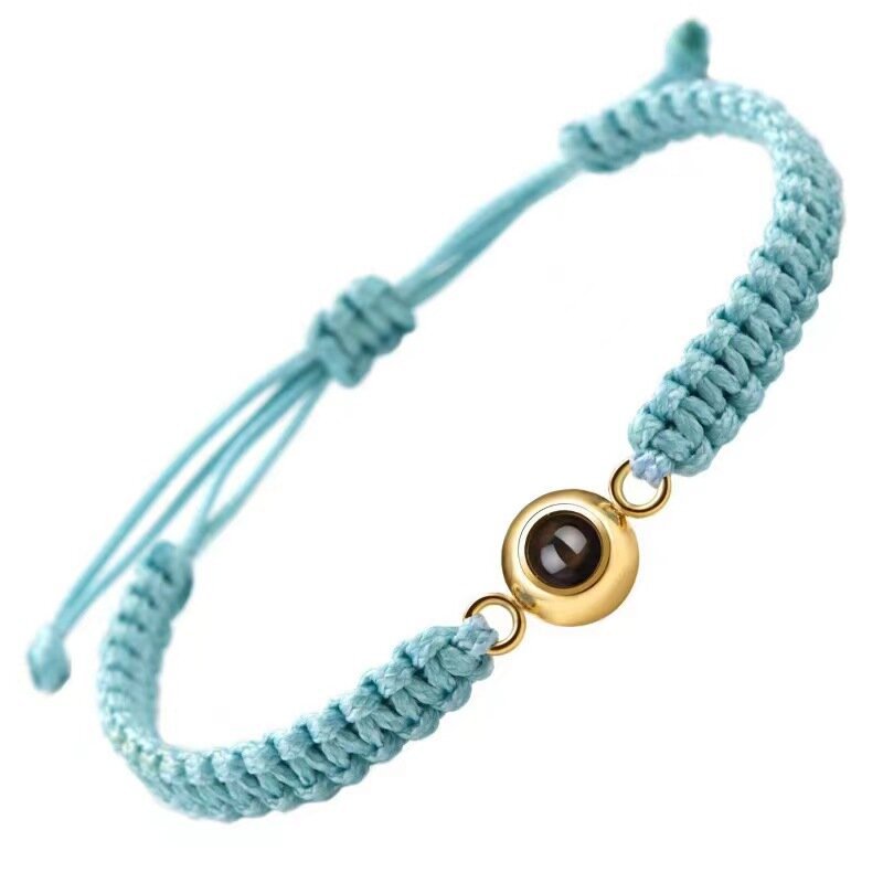 Personalized Photo Projection Flat Knot Bracelet