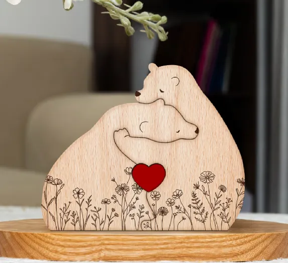 Personalized Wooden Puzzle bear