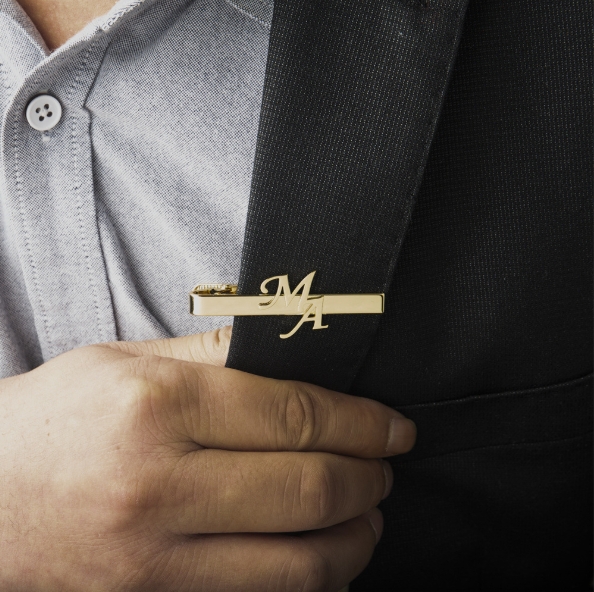 Personalized Men's Double Letter Suit Tie Clip