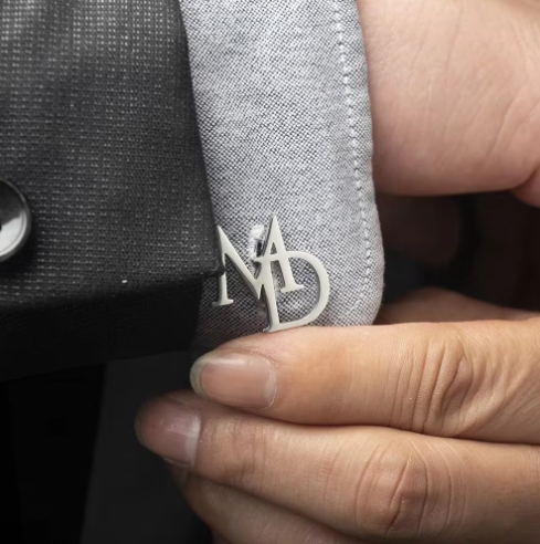 Personalized Men's Suit Shirt Double Letter Cuff Studs