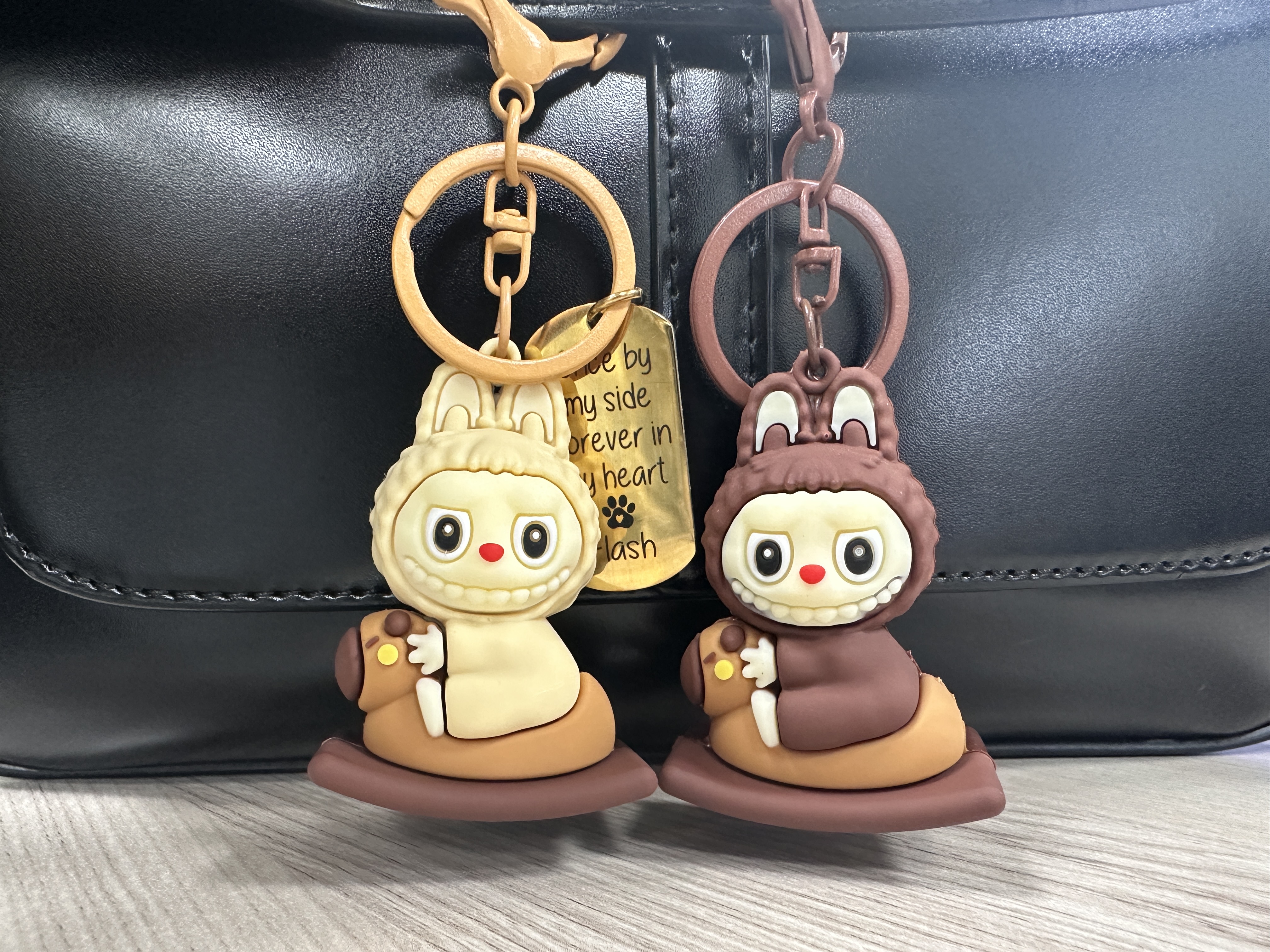 Custom Labubu on Kapipala's Rocking Horse Keychain - Personalized Photo Or Text, Cute Couple Keychain, Anniversary Gift