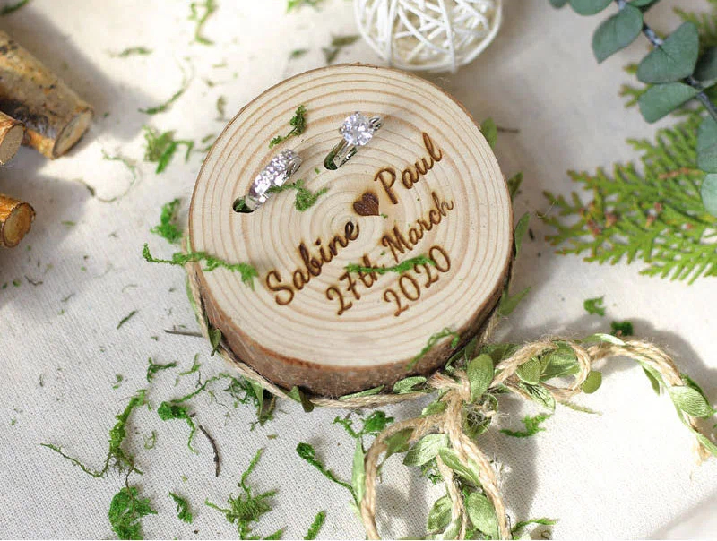 Personalized Wooden Ring Holder 